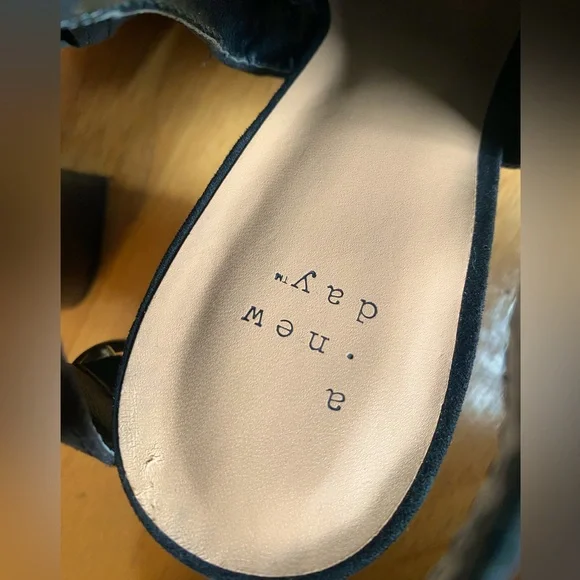 A New Day from Target, Rhea Faux Suede Block Heel, Black, Size 8 - Picture 4 of 7